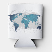 Creatieve tekenkaart van de wereld blikjeskoeler (Voorkant)