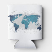 Creatieve tekenkaart van de wereld blikjeskoeler (Achterkant)