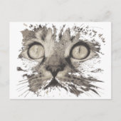 Creatieve tekenkat briefkaart (Voorkant)