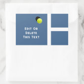 Creatieve Tennis Rechthoekige Sticker (Tas)