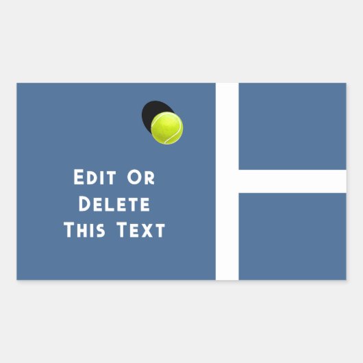 Creatieve Tennis Rechthoekige Sticker (Voorkant)