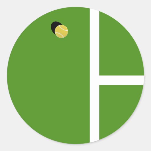 Creatieve Tennis Ronde Sticker (Voorkant)