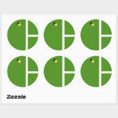 Creatieve Tennis Ronde Sticker (Vel)