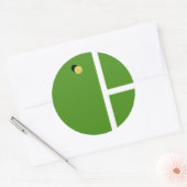 Creatieve Tennis Ronde Sticker (Envelop)