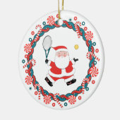 Creatieve tennis vakantiegeschenk keramisch ornament (Links)