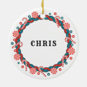 Creatieve tennis vakantiegeschenk keramisch ornament (Achterkant)