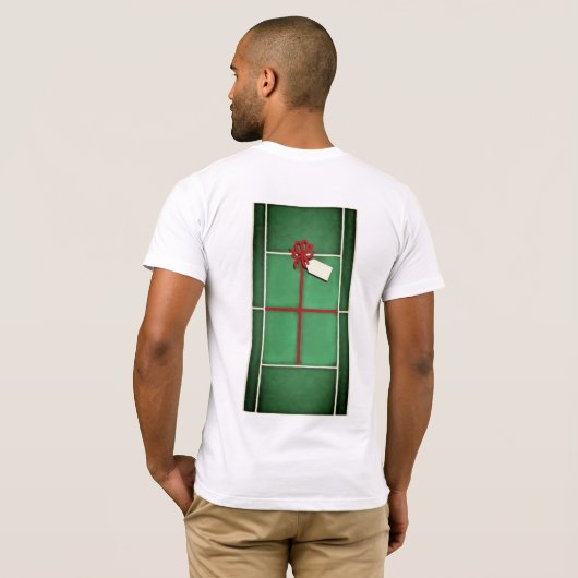 Creatieve tenniskerst t-shirt (Achterkant volledig)
