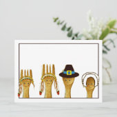 Creatieve Thanksgiving Kaart (Staand voorkant)