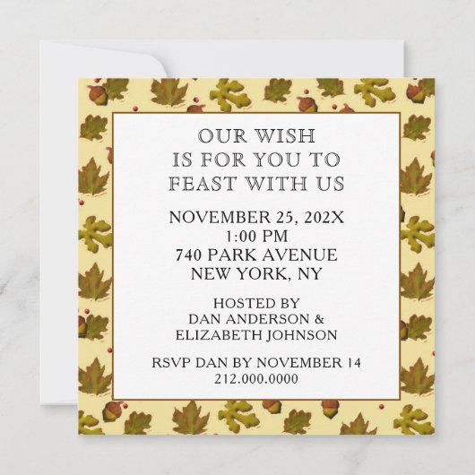 Creatieve Thanksgiving Kaart (Achterkant)