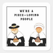 Creatieve Thanksgiving Vierkante Sticker (Voorkant)