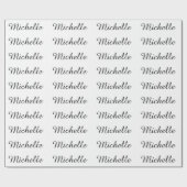 Creatieve trendy witte calligraphy naam  cadeaupapier (Vlak)