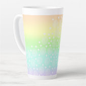 Creatieve types zijn zelden tanden-pasteelregenboo latte mok (Linkerhoek)