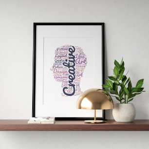 Creatieve typografie in vorm. poster