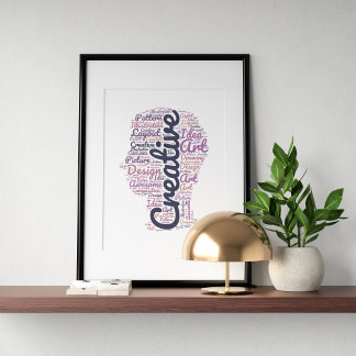 Creatieve typografie in vorm. poster
