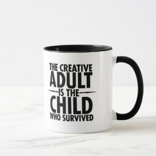 Creatieve typografie Motiverende spreuk Mok
