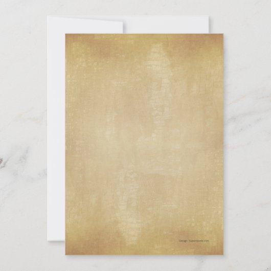 Creatieve unieke rustieke land papaver bruiloft kaart (Achterkant)