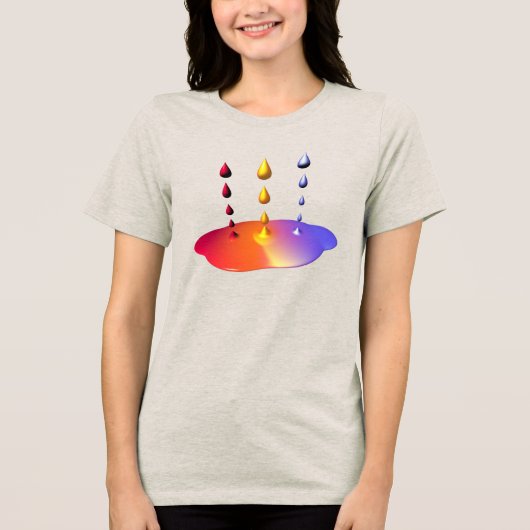 Creatieve verf mengeling Tri-Blend shirt (Voorkant)