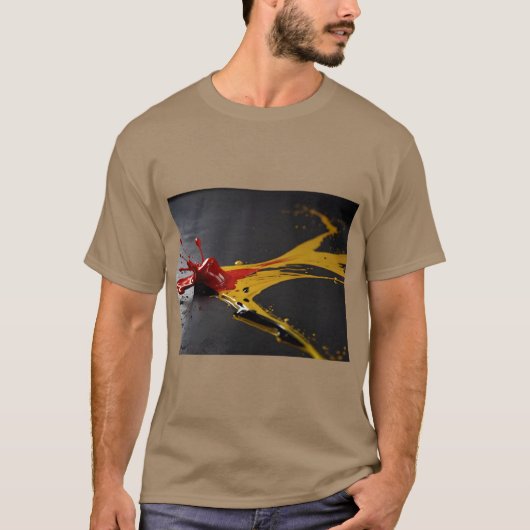 Creatieve verfspat kunst T-shirt (Voorkant)