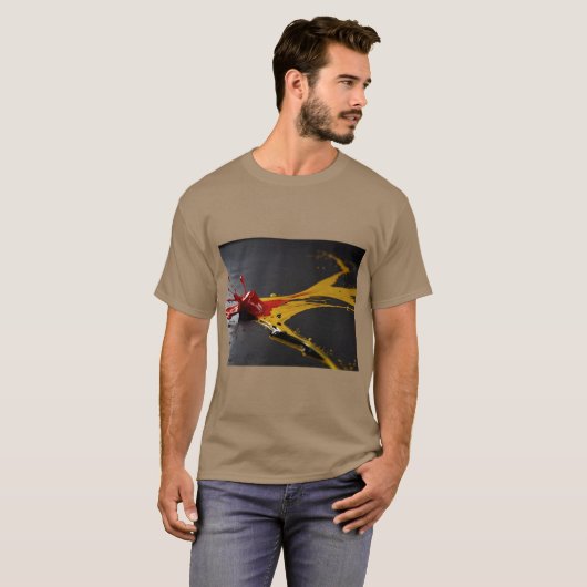 Creatieve verfspat kunst T-shirt (Voorkant volledig)