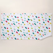 CREATIEVE VERFSPATTEN leuk stevig helder kleurrijk Strandlaken (Voorkant)