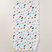 CREATIEVE VERFSPATTEN leuk stevig helder kleurrijk Strandlaken (Voorkant)