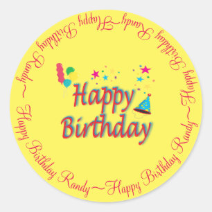 Creatieve verjaardag perfect fab ronde sticker