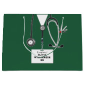 Creatieve verpleegster afstudeertas grote cadeauta groot cadeauzakje (Voorkant)