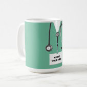 Creatieve verpleegster koffiemok (Voorkant links)