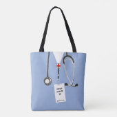 Creatieve verpleegster tote bag (Achterkant)