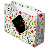 Creatieve verpleegsterschool afgestudeerd groot cadeauzakje (Achterkant Gekanteld)