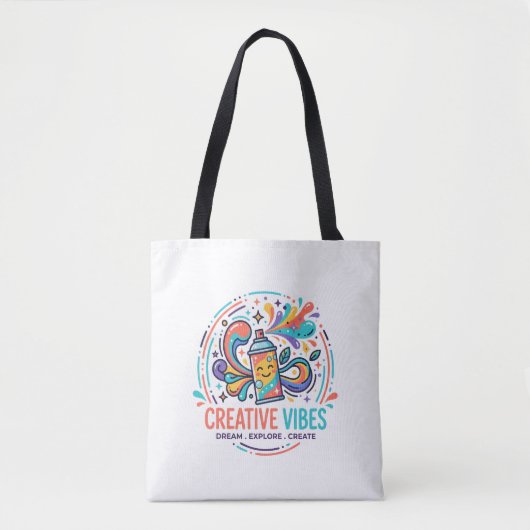 Creatieve Vibes Tote Bag (Voorkant)