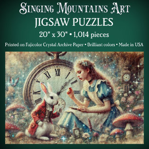 Creatieve vintage Alice & White Rabbit fantasie ku Legpuzzel