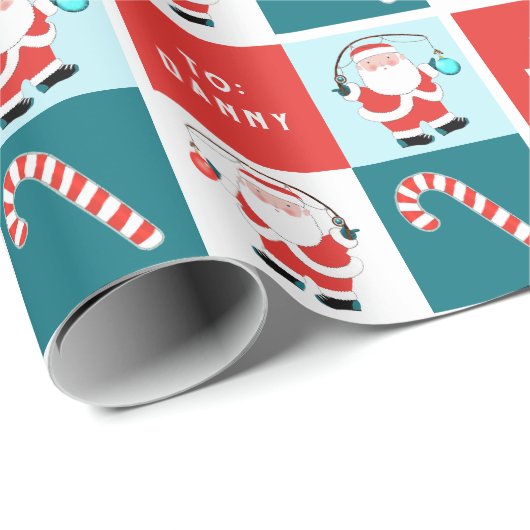 Creatieve visserij kerstcadeau cadeaupapier (Rol Hoek)