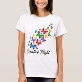 Creatieve Vlinder Vrouwen T-Shirt 🦋✨ (Voorkant)
