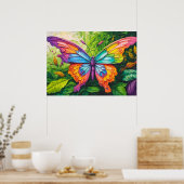  Creatieve Vlinderkunst Illustratie Poster (Keuken)