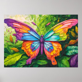 Creatieve Vlinderkunst Illustratie Poster