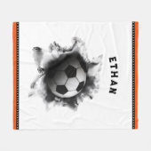 Creatieve Voetbal Fleece Deken (Voorkant (Horizontaal))