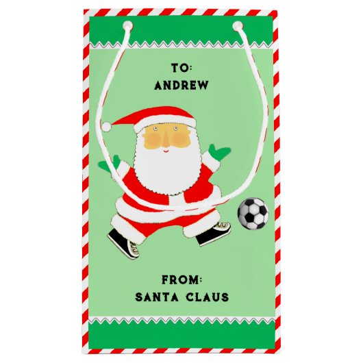 Creatieve Voetbal Kerstmis Kleine Gift Bag Klein Cadeauzakje (Achterkant)