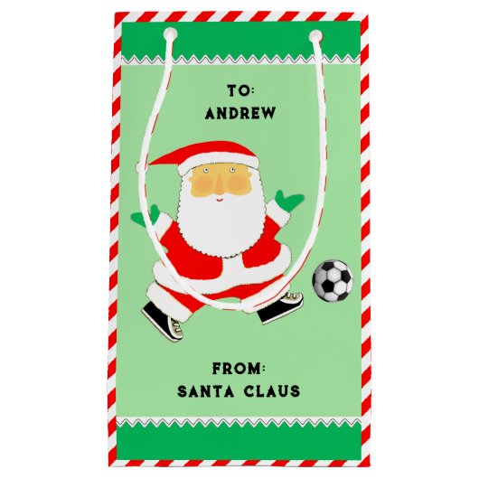Creatieve Voetbal Kerstmis Kleine Gift Bag Klein Cadeauzakje (Voorkant)