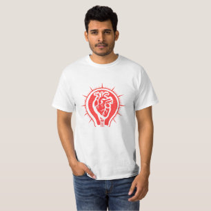 Creatieve Vonk - Anatomische Hart Lampenkap Heren T-shirt