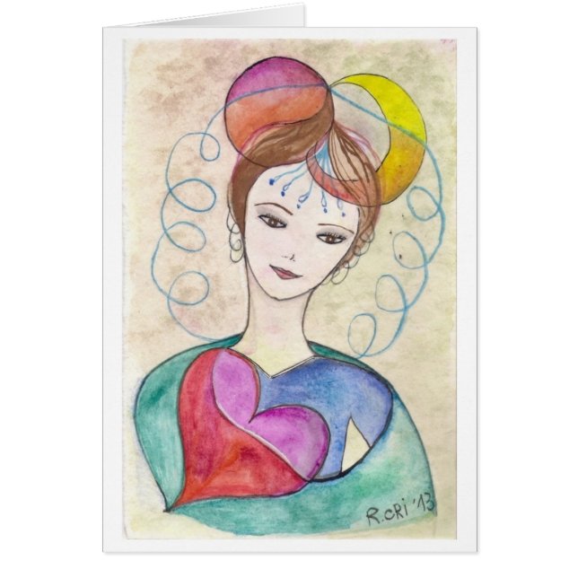 Creatieve vrouw - Afdruk van mijn originele afbeel (Voorkant)