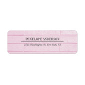 Creatieve Vrouwelijke Roze Muur Eenvoudige Elegant Etiket (Voorkant)