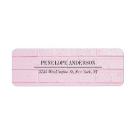 Creatieve Vrouwelijke Roze Muur Eenvoudige Elegant Etiket