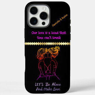 Creatieve vrouwen die zich binden in speelse linge iPhone 16 pro max hoesje