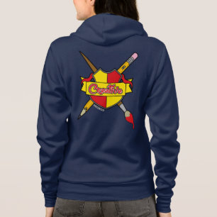 Creatieve Wapenrust Schrappball Grafische Rits Hoo Hoodie