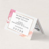 Creatieve Waterverf Ogen Make-up/Wimpers Nazorg Visitekaartje (Achterkant)