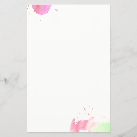 Creatieve Waterverf Wenkbrauwen Aangepaste Tekst Flyer (Achterkant)