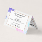 Creatieve Waterverf Wimpers Blauwe Nazorg II Visitekaartje (Achterkant)