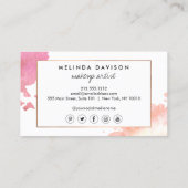 Creatieve Waterverf Wimpers/Wenkbrauwen Afspraak Afsprakenkaartje (Achterkant)