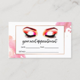 Creatieve Waterverf Wimpers/Wenkbrauwen Afspraak Afsprakenkaartje